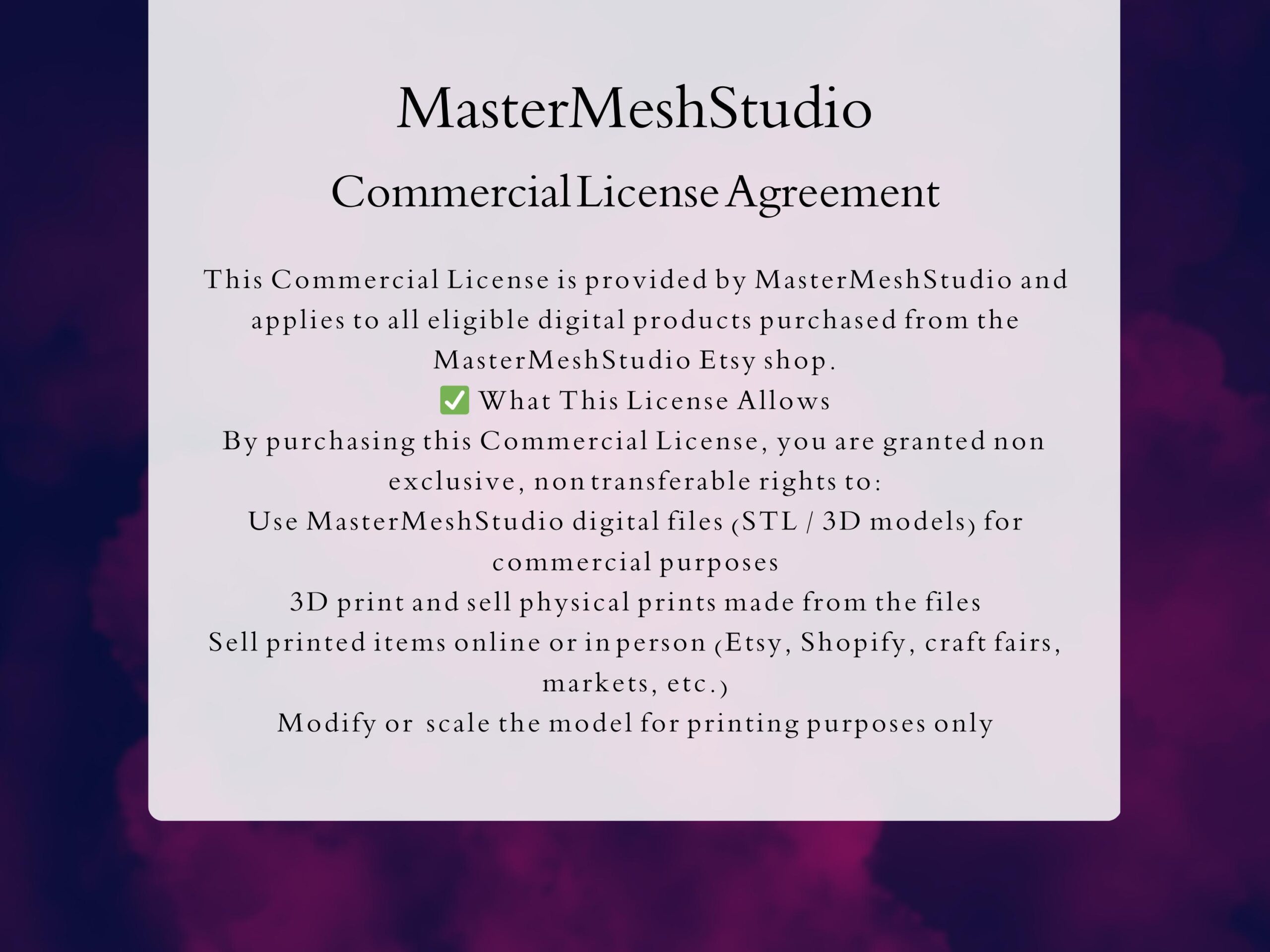 Understanding Full Commercial Rights for 3D Printing Models